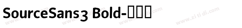 SourceSans3 Bold字体转换